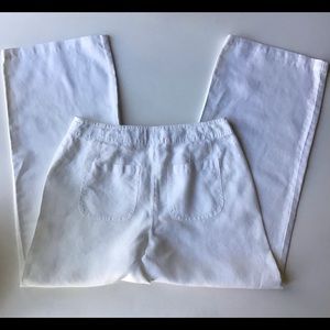 Chicos White Linen Blend Pant Size 4